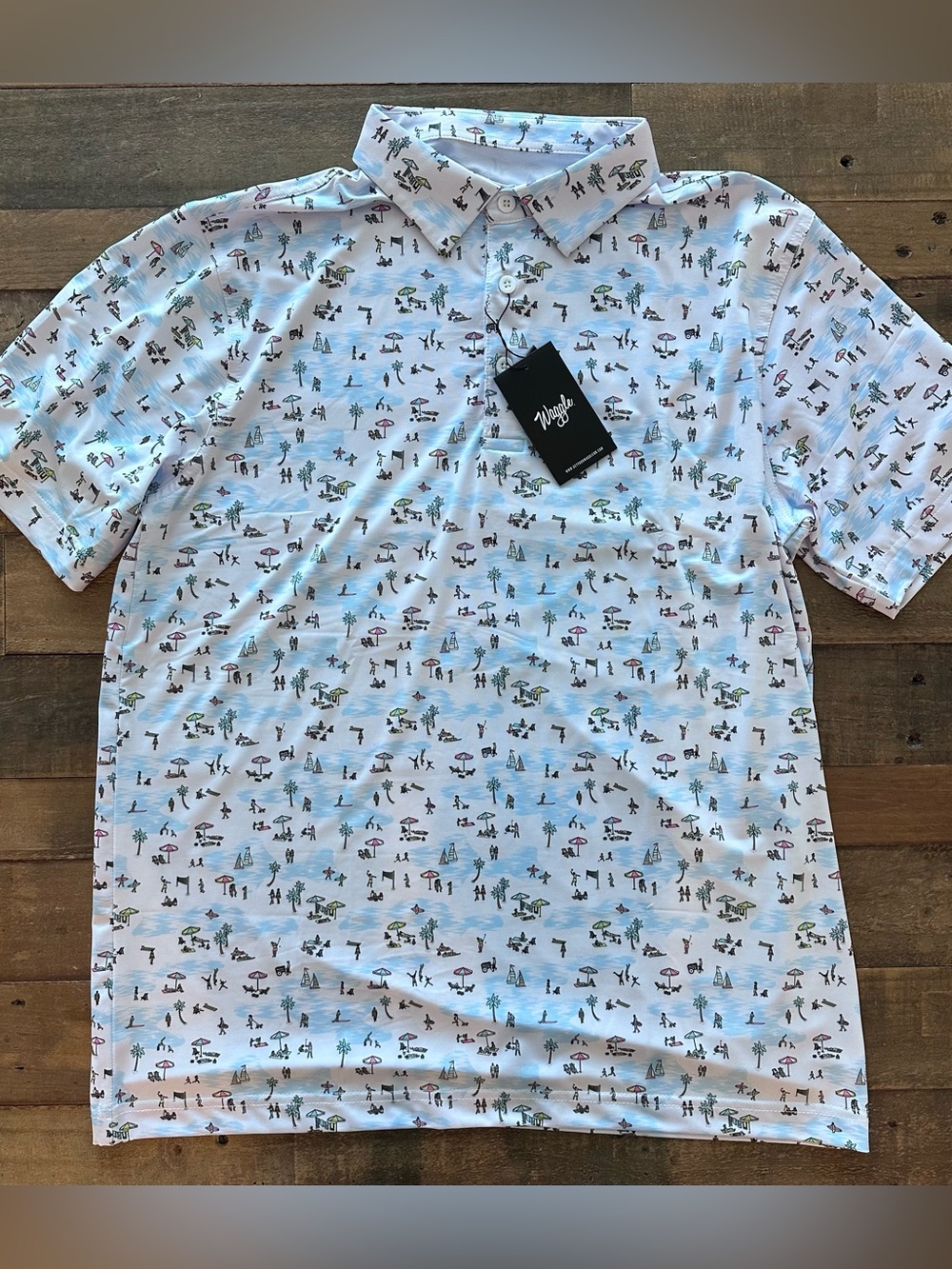 ⭐️NWT Waggle Men's Golf Polo - Beached It (Large)